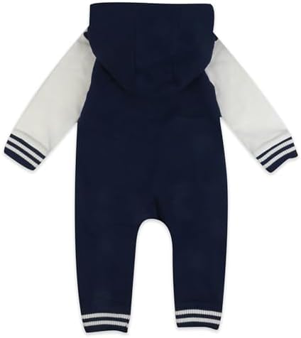 HonestBaby Baby Boys' Hoodie Coverall Team Varsity 100% Organic Cotton - Image 2