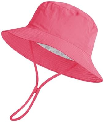 Toddler Bucket Hats UPF 50+ Baby Sun Hat Adjustable Kids Sun Protection Summer by MACOWCF