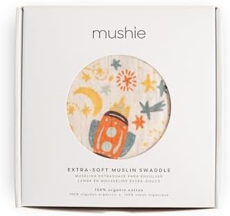 mushie Muslin Baby Swaddle Blanket | 100% Organic Cotton - Image 3