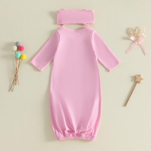 fhutpw Newborn Baby Girls Cotton Sleeper Gown She Is Here Nightgown Pajamas | - Image 4