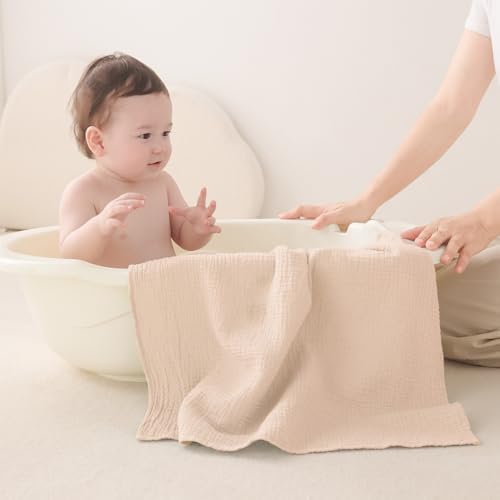 Susurration Muslin Burp Cloths 24x24 Inches Ultra Soft 100% Cotton | 4 Pack - Image 4