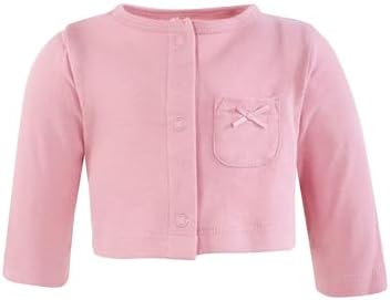 Hudson Baby Infant and Toddler Girls Cotton Dress and Cardigan Set - Image 5