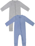 Jimonda Baby Romper Boys Girls Bamboo Pajamas 2-Way Zipper Footless Unisex Long by JimondaBaby