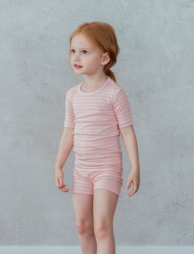AVAUMA Stripe Pattern Baby Boys Girls Pajama Set Kids Toddler Snug fit Ribbed - Image 2