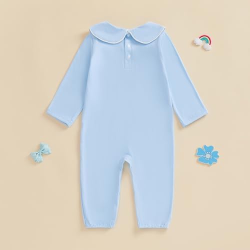 Baby Coming Home Outfit Boy Girl Plain Long Sleeve Romper Jumpsuit - Image 3