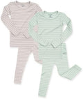 AVAUMA Stripe Pattern Baby Boys Girls Pajama Set Kids Toddler Snug fit Ribbed by AVAUMA