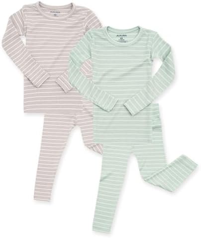 AVAUMA Stripe Pattern Baby Boys Girls Pajama Set Kids Toddler Snug fit Ribbed by AVAUMA