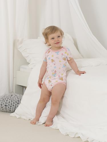 Kids Rayon of Bamboo Pajamas Set Short Sleeve Button Shorts Ages 0-24 - Image 6