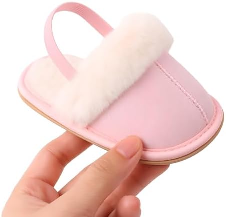 Baby Shoes Pink Leopard Baby Girl Slippers Non-Slip Soft Sole Toddler First - Image 3