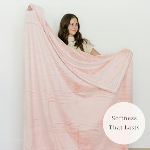 Saranoni Luxury Oversized Blanket Soft Plush Peach Blush XL 60x80 | Oversized - Image 6