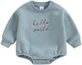 VISGOGO Newborn Infant Baby Boy Oversized Romper Sweater Bodysuits Coming Home by VISGOGO