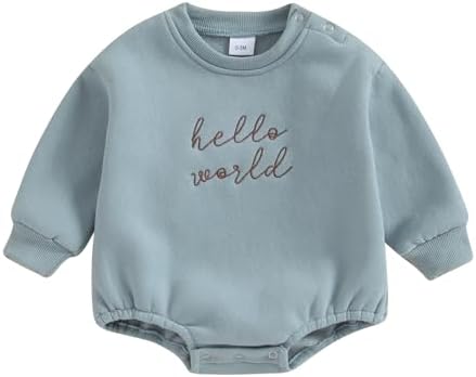 VISGOGO Newborn Infant Baby Boy Oversized Romper Sweater Bodysuits Coming Home by VISGOGO