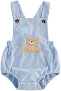 Honganda Baby Boy 1/2 Birthday Outfit Half Way to One Cake Smash Romper by Honganda