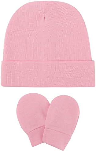 Newborn Baby Hats and Mittens Set Infant Beanie Cap Toddler Gloves Newborn - Image 2