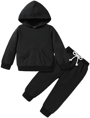 Happy Town Baby Fall Outfits for Girl Boy Long Sleeve Hoodie Top and Long by HappyTown
