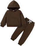 YOUNGER TREE Baby Clothes for Girls Boy Solid Color Hoodie and Sweatpants by YOUNGERTREE