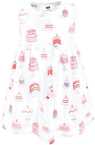Hudson Baby Infant and Toddler Girls Cotton Dress and Cardigan Set - Image 4