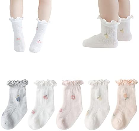 Toddler Girl Ruffle Socks Baby Girls Knee High Socks by WATOCHE