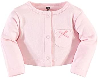 Hudson Baby Infant and Toddler Girls Cotton Dress and Cardigan Set - Image 5