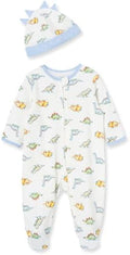 Little Me Baby Boy Clothes 2-Piece Baby Sleeper and Cap Set, 100% Cotton by LittleMeChildrensApparel