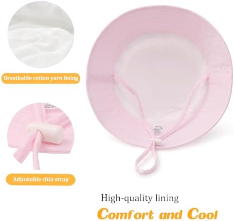 Baby Sun Hat Infant Toddler Summer Cotton Yarn Beach Bucket Hat - Image 4