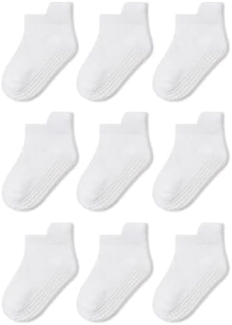 Non-slip Toddler Ankle Cotton Grip Socks Unisex 6M-5T by Bearbay