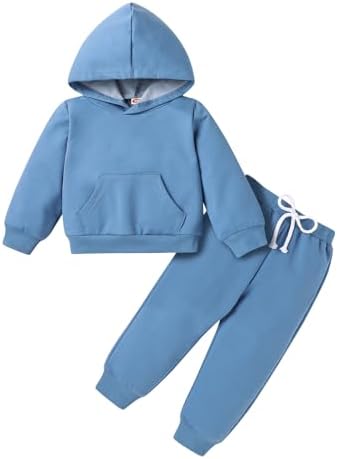 Happy Town Baby Fall Outfits for Girl Boy Long Sleeve Hoodie Top and Long by HappyTown