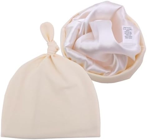 Silky Satin Lined Newborn Hat Hair Care Knot Beanie Hats by Sugarmelon