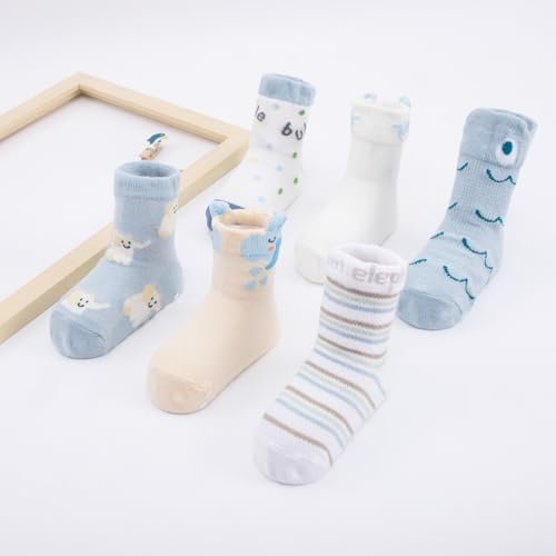 Aroveea Toddler Socks Non Slip Grip Ankle Baby 12 Pack - Image 5