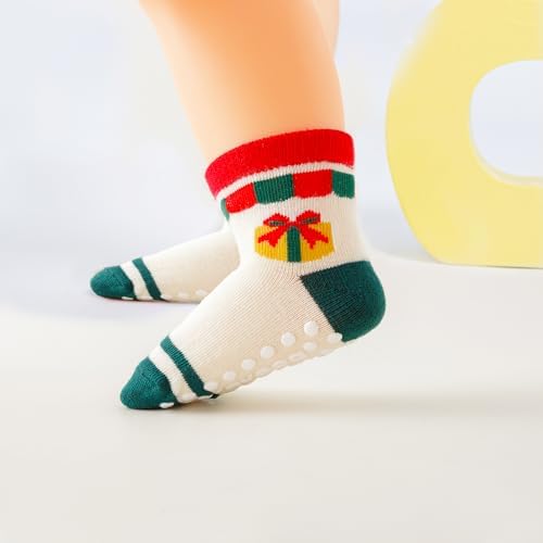 Aroveea Toddler Socks Non Slip Grip Ankle Baby 12 Pack - Image 3