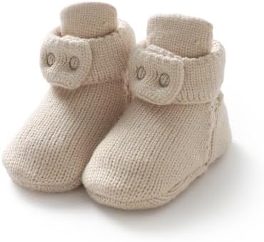 Avibae Baby Booties, Warm Infant Girl Boy Socks Bootie, Newborn Knit Shoes by B