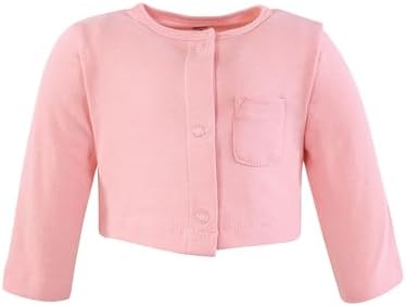 Hudson Baby Infant and Toddler Girls Cotton Dress and Cardigan Set - Image 5