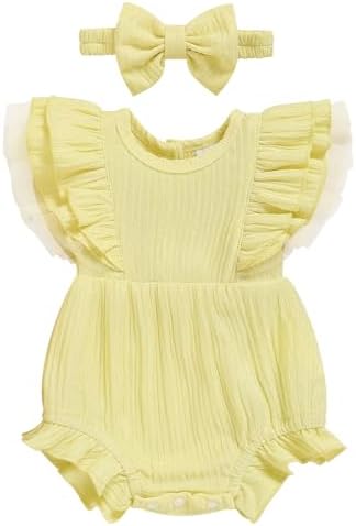 TITKKOP Ruffle Bubble Romper for Baby Girl | One-Piece Shorts Jumpsuit | Summer by TITKKOP