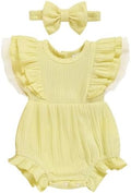 TITKKOP Ruffle Bubble Romper for Baby Girl | One-Piece Shorts Jumpsuit | Summer by TITKKOP