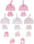 Baby Hats Mittens and Socks Set Soft Cotton Newborn Hat Glove by ZAVBABY