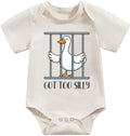 Newborn Infant Baby Bodysuit Funny Letters Print Clothes Short Sleeve Romper by Unknown
