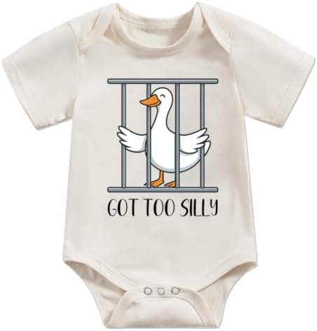 Newborn Infant Baby Bodysuit Funny Letters Print Clothes Short Sleeve Romper by Unknown