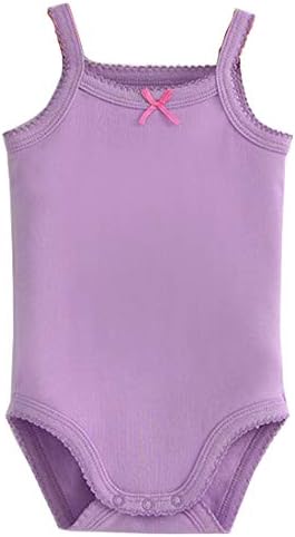 Girls Spaghetti Strap Bodysuit Sleeveless Tank Top Cotton One-Pieces Pack of - Image 4