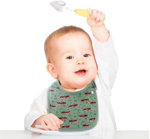 Hakochia Waterproof Baby Bibs Organic Cotton Super Soft and Absorbent - Image 4