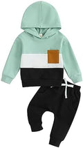 Infant Baby Boy Fall Winter Clothes Outfit Hooded Long Sweatshirt Pant Set by LIOMENGZI