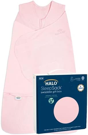 HALO Sleepsack Swaddle 100% Organic Cotton Newborn 1-Piece Gift Set by HALO