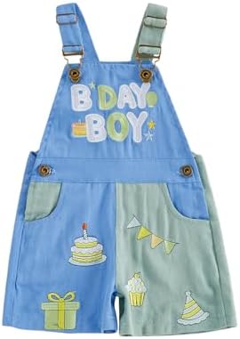 Fernvia Toddler Kids Baby Girl Boy Contrast Color Overalls Shorts Clothes by Fernvia