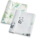 Baby Swaddle Blankets, Bamboo Muslin Receiving Blanket | 2-Pack, Lightweight & by IBESTOPIA