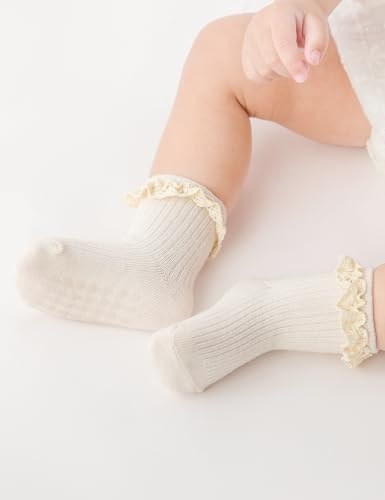 Baby Girl Ruffle Socks Toddler Non Slip Socks - Image 4
