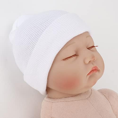 DRESHOW BQUBO 4 Pack Newborn Hospital Hat Infant Baby Hat Cap - Image 6