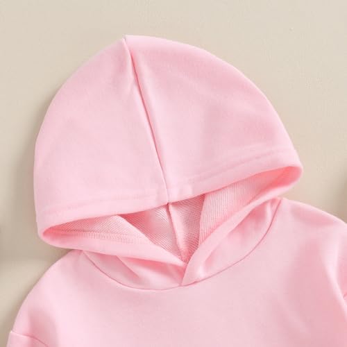 Toddler Baby Boy Girl Hoodies Solid Color Long Sleeve Kangaroo Pocket Hooded - Image 5