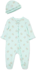 Little Me Clothes for Baby Girls 100% Cotton Scratch-Free Tag Footed One-Piece by LittleMeChildrensApparel