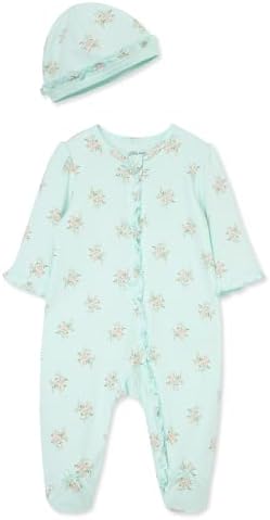 Little Me Clothes for Baby Girls 100% Cotton Scratch-Free Tag Footed One-Piece by LittleMeChildrensApparel