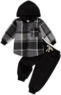 Infant Baby Boy Fall Winter Clothes Outfit Hooded Long Sweatshirt Pant Set by LIOMENGZI