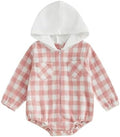 Douhoow Baby Boy Hooded Romper Long Sleeve Boy Plaid Hoodies Baby Jacket Infant by DouhoowBabyKidsClothes